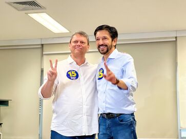 Tarcísio apoiou Ricardo Nunes na campanha à reeleição na capital paulista