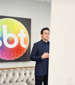 Pablo Marçal em camarim no Sistema Brasileiro de Televisão (SBT); empresário postou vídeo neste sábado