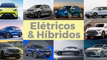 Cinco elétricos e hibridos mais vendidos em 2024