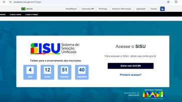 Inscrições devem ser feitas por meio do portal Acesso Único, de forma gratuita e feita exclusivamente pela internet