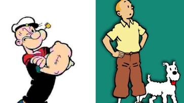 Popeye e Tintin entram em domínio público em 2025