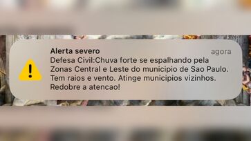 Nota destaca fortes chuvas, raios e ventos no centro e zona leste da capital paulista