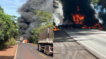 Caminhões batem de frente e motoristas morrem em rodovia no interior de São Paulo