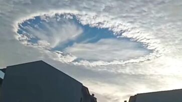 Fenômeno é chamado de "Fallstreak hole" e não oferece riscos