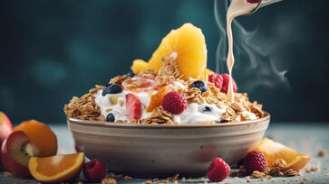 Devido a grande quantidade de fibras, a granola contribui com a sensação de saciedade