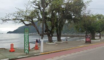 Orla de Itaguá, em Ubatuba, no litoral norte de São Paulo