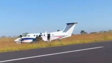 Avião com Rionegro e Solimões faz pouso forçado e sai da pista