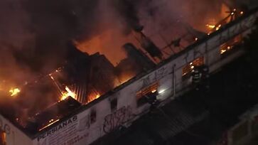 Por conta do incêndio, duas linhas de ônibus foram desviadas pela SPTrans