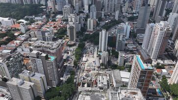 Estação em construção em Perdizes, na zona oeste de São Paulo