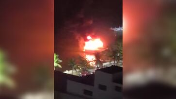 Área onde ocorre o incêndio foi isolada por segurança