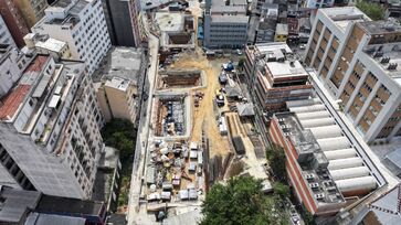 Estação 14 Bis-Saracura da Linha 6-Laranja possui 15,33% das obras concluídas