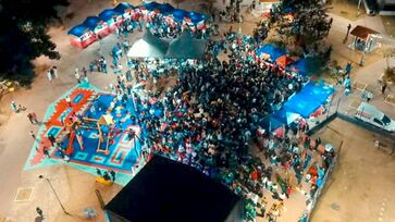 Evento atraiu um público diversificado, reunindo famílias, jovens e idosos no Parque Pinheiros em Taboão da Serra, na Grande São Paulo