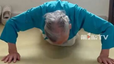 Idosa de 92 anos mantém, religiosamnete, rotina intensa de exercícios físicos 