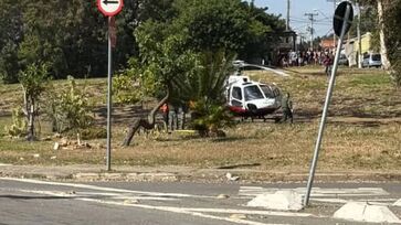 Helicóptero Águia da Polícia Militar foi acionado e socorreu a criança em estado grave