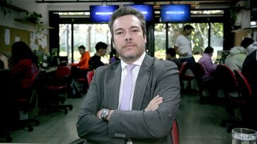 O advogado Bruno Camargo Silva durante entrevista à Gazeta