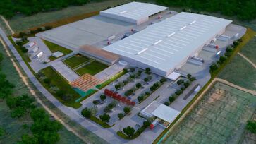Planta da nova fábrica terá 140.000 metros quadrados, cerca do triplo da área atual