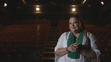 Cantora e compositora Fabiana Cozza durante a atração da TV Globo