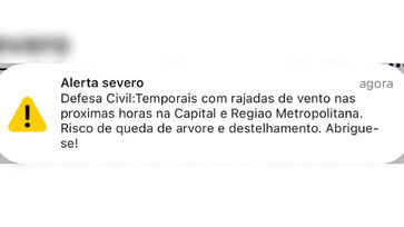 Órgão aponta para risco de queda de árvore e destelhamento na Capital