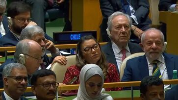 O presidente Lula sorriu enquanto era elogiado por Trump na ONU