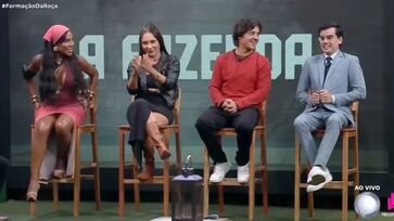 Dudu Camargo, Carol Lekker e Yoná Sousa disputam a Prova do Fazendeiro