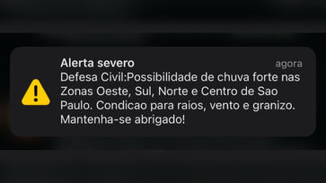 Moradores das zonas leste, oeste, sul, norte e centro devem se manter abrigados