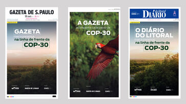 Jornais Gazeta e Diário do Litoral, que integram o Gazeta Media Group (GMG), estamparam na edição do último fim de semana capas exclusivas dedicadas à cobertura da COP30
