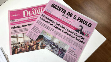 Jornais Gazeta e Diário do Litoral, que integram o Gazeta Media Group (GMG), estamparam nesta quarta-feira (1/10) capas cor-de-rosa em apoio às ações de saúde do Outubro Rosa, promovidas pelo governo estadual