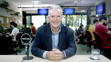 O publicitário Luiz Lara durante entrevista à Gazeta