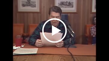 Em vídeo de 1987 o ex-presidente Ronald Regan fala sobre taxação de importação para outros países
