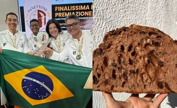 Panetone de massa escura com avelã e chocolate chamou atenção de jurados internacionais