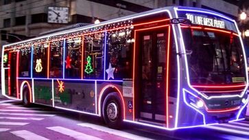 Ainda não foi informado oficialmente quais serão as linhas dos coletivos com temática natalina