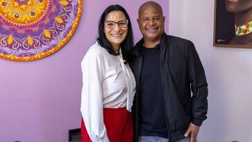 Juliana Cardoso e Marcelinho Carioca durante encontro em São Paulo