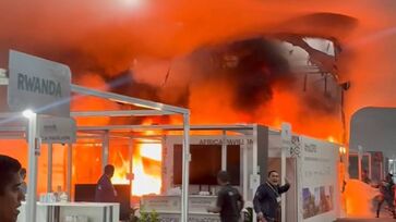 Incêndio ocorre na zona azul, na área chamada de Pavilhão dos Países