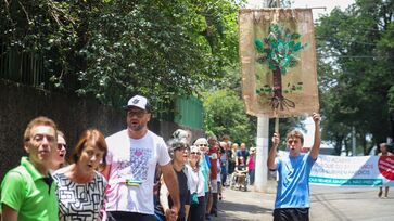 Protesto de moradores em volta do Bosque dos Salesianos, no último sábado