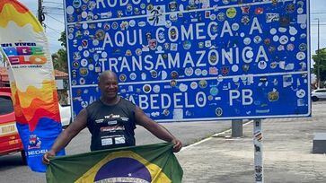 Carlos Dias ao chegar em Cabedelo, no litoral paraibano