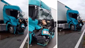 Uma pessoa ficou ferida e equipes atuam para liberar a rodovia