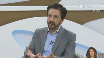 Ricardo Nunes durante o programa Roda Viva, da TV Cultura