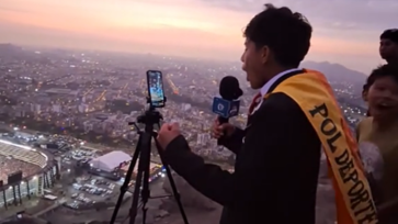 O peruano Cliver Huamán, de apenas 15 anos, viralizou no mundo ao narrar Flamengo e Palmeiras de montanha