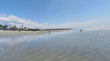 Região onde aconteceu o afogamento em Peruíbe, no litoral sul paulista