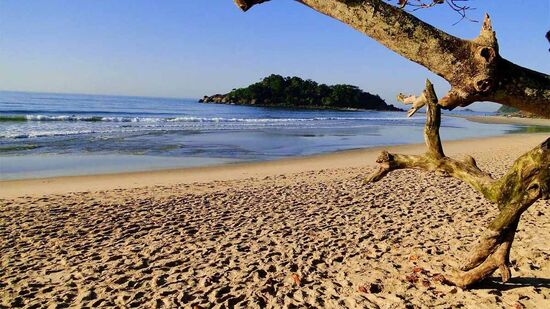 Guarujá abriga praias menos conhecidas para relaxar e ter privacidade, como a Praia Branca (foto)