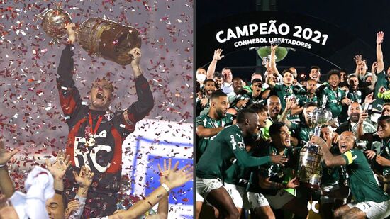 São Paulo e Palmeiras são dois dos cinco times brasileiros com mais títulos da Copa Libertadores