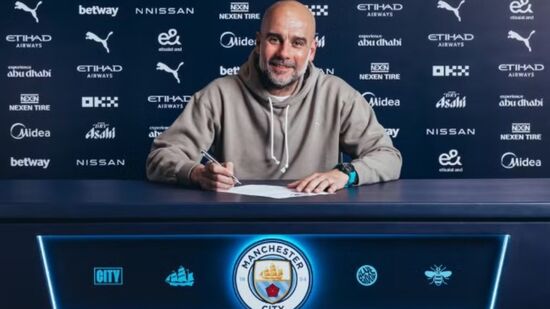 Guardiola renovou por mais dois anos com o Manchester City