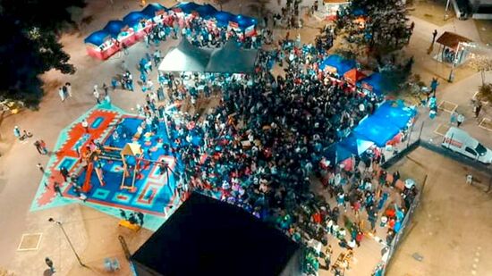Evento atraiu um público diversificado, reunindo famílias, jovens e idosos no Parque Pinheiros em Taboão da Serra, na Grande São Paulo