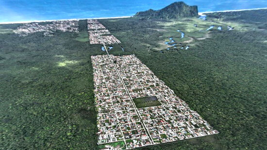 Imagens aéreas da Praia de Boraceia, em Bertioga, no litoral sul de São Paulo, voltaram a viralizar neste mês