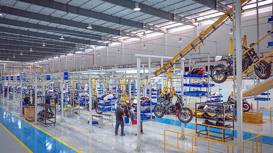 Fábrica da Bajaj em Manaus, no Amazonas