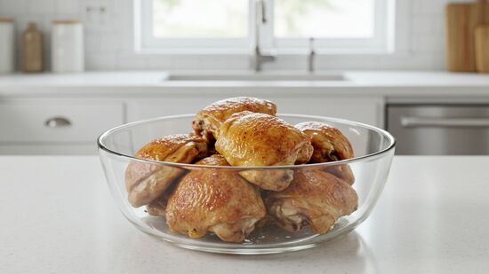 Coxa de frango são ótimas, mas precisam ser sem pele. 