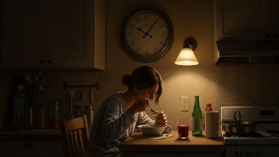 Comer muito tarde não deixa espaço para a digestão antes de dormir