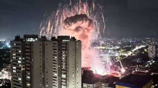 Explosão provocou incêndio na noite desta quinta-feira (13/11) no Tatuapé