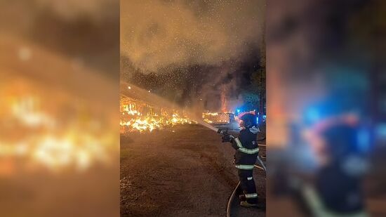 Composição avançava pela Vila Esperança quando os moradores acionaram o Corpo de Bombeiros