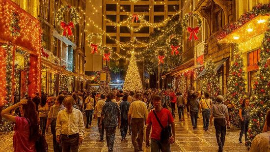 Imagem gráfica de como ficará o centro no Natal, segundo a prefeitura